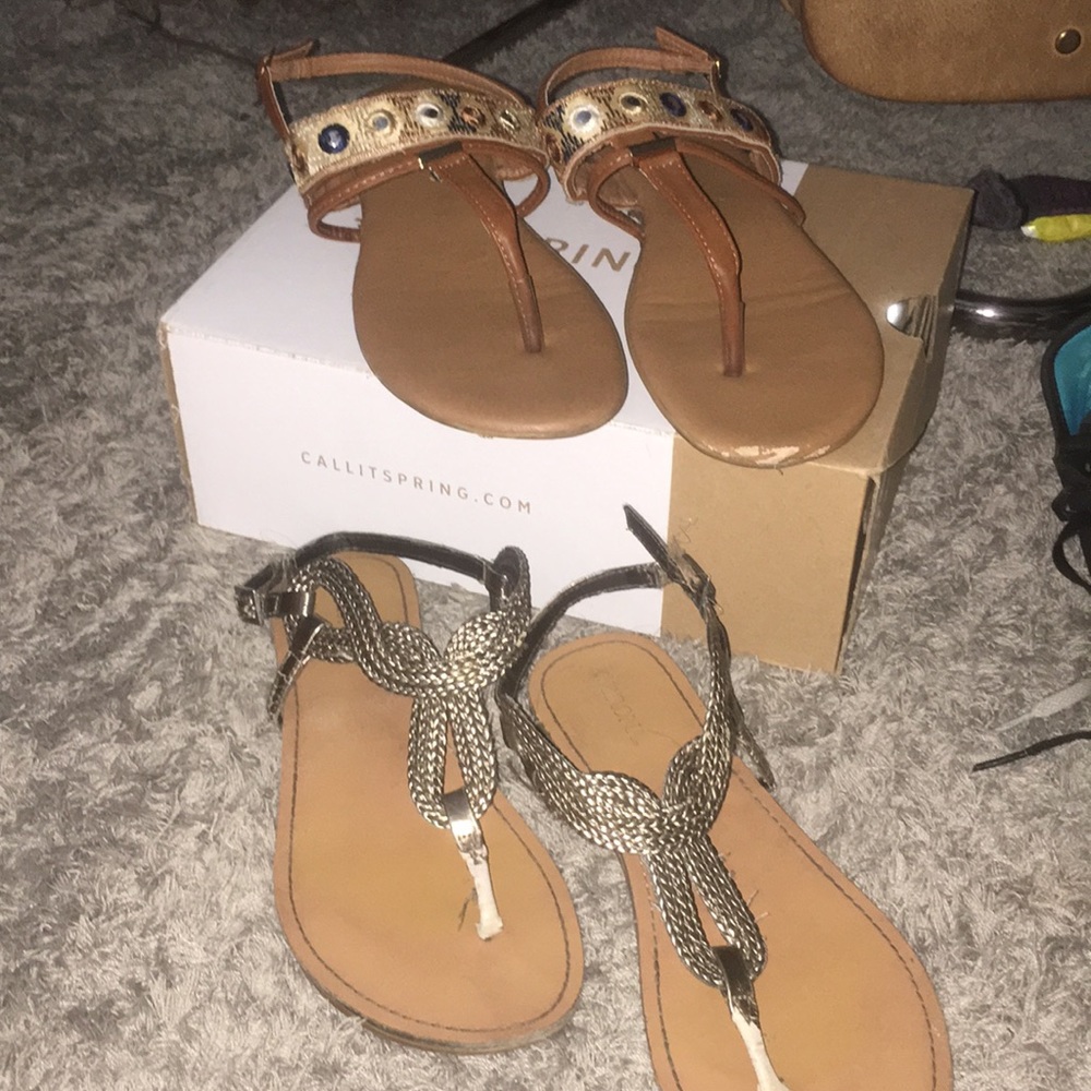 Two pairs of sandals
